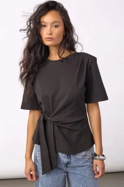 Orianecc Pleat Tie Tee 500096