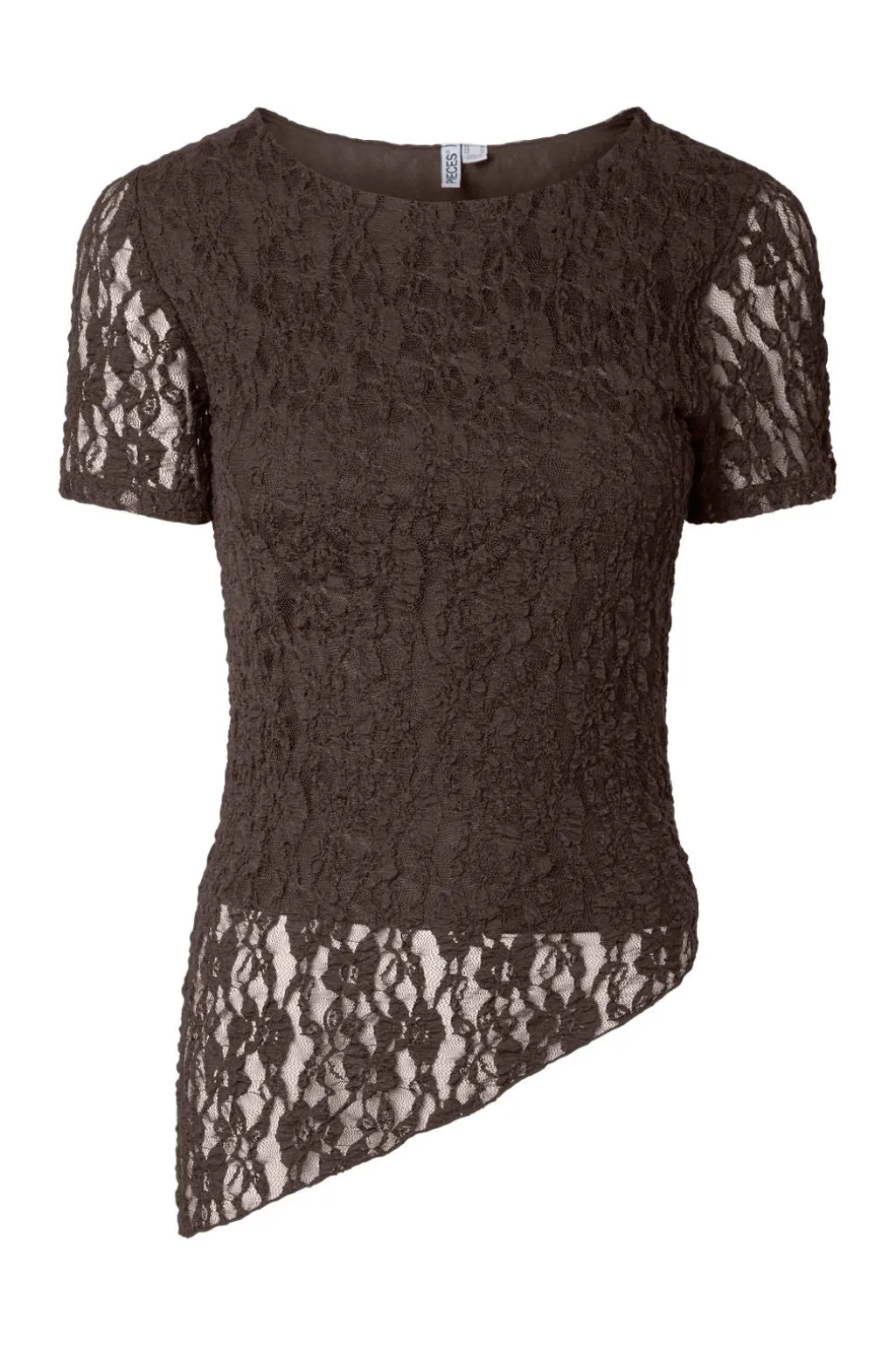 Pcariana Ss Asymmetric Lace Top