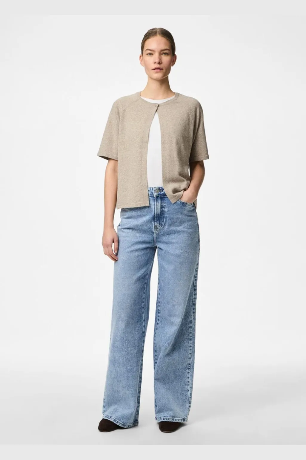 Pcbree Ss O-Neck Knit Cardigan
