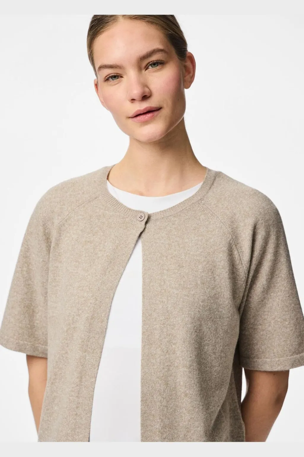 Pcbree Ss O-Neck Knit Cardigan