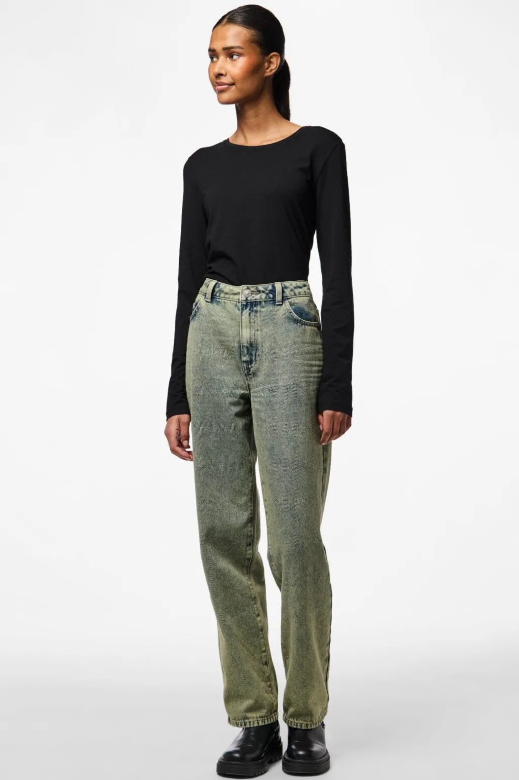 Pcdria Straight Denim Pants