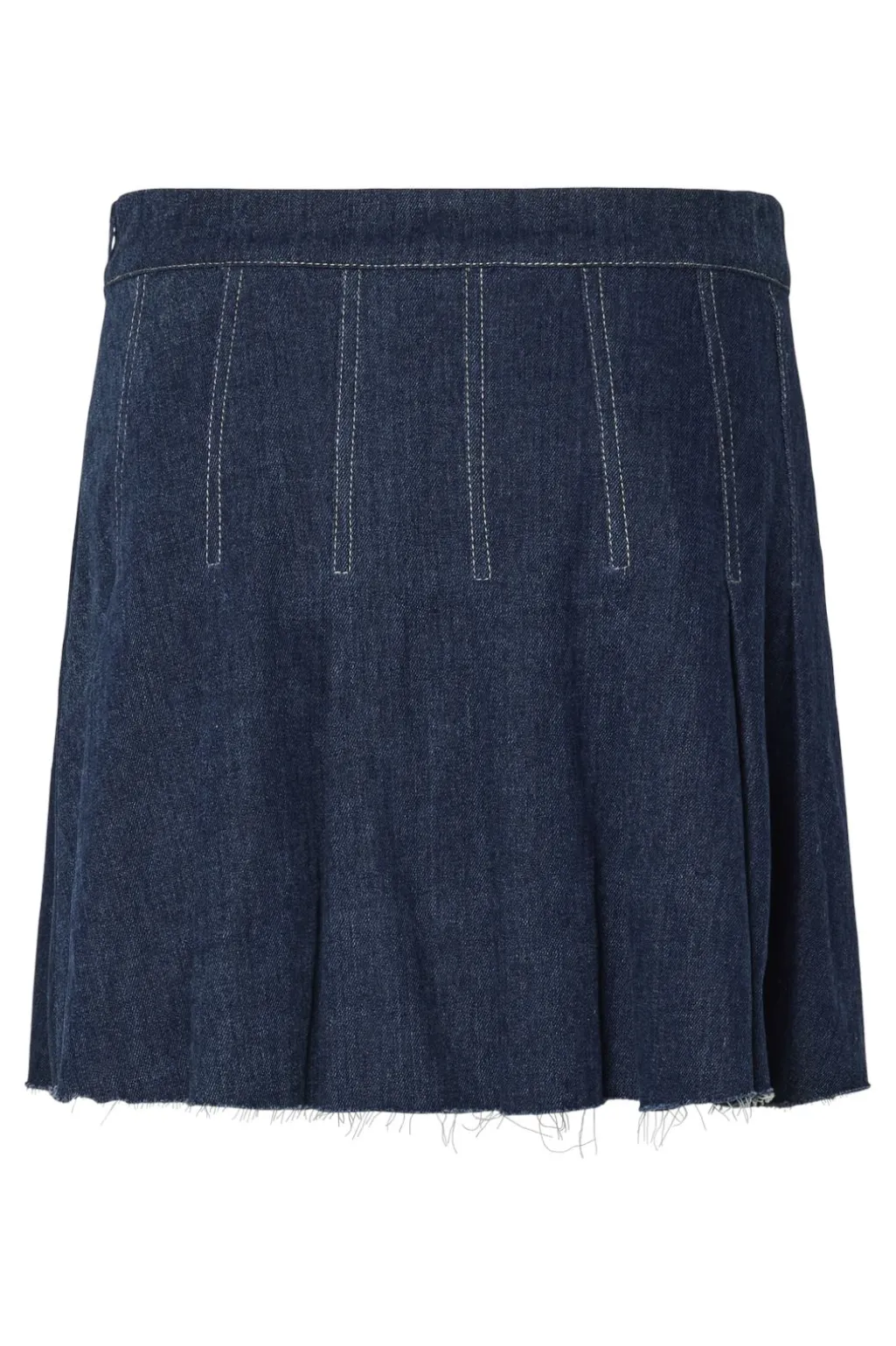 Pcfabia Short Plisse Denim Skirt Fsy
