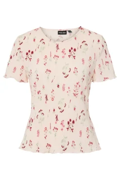 Pcflora Ss O-Neck Top Msa
