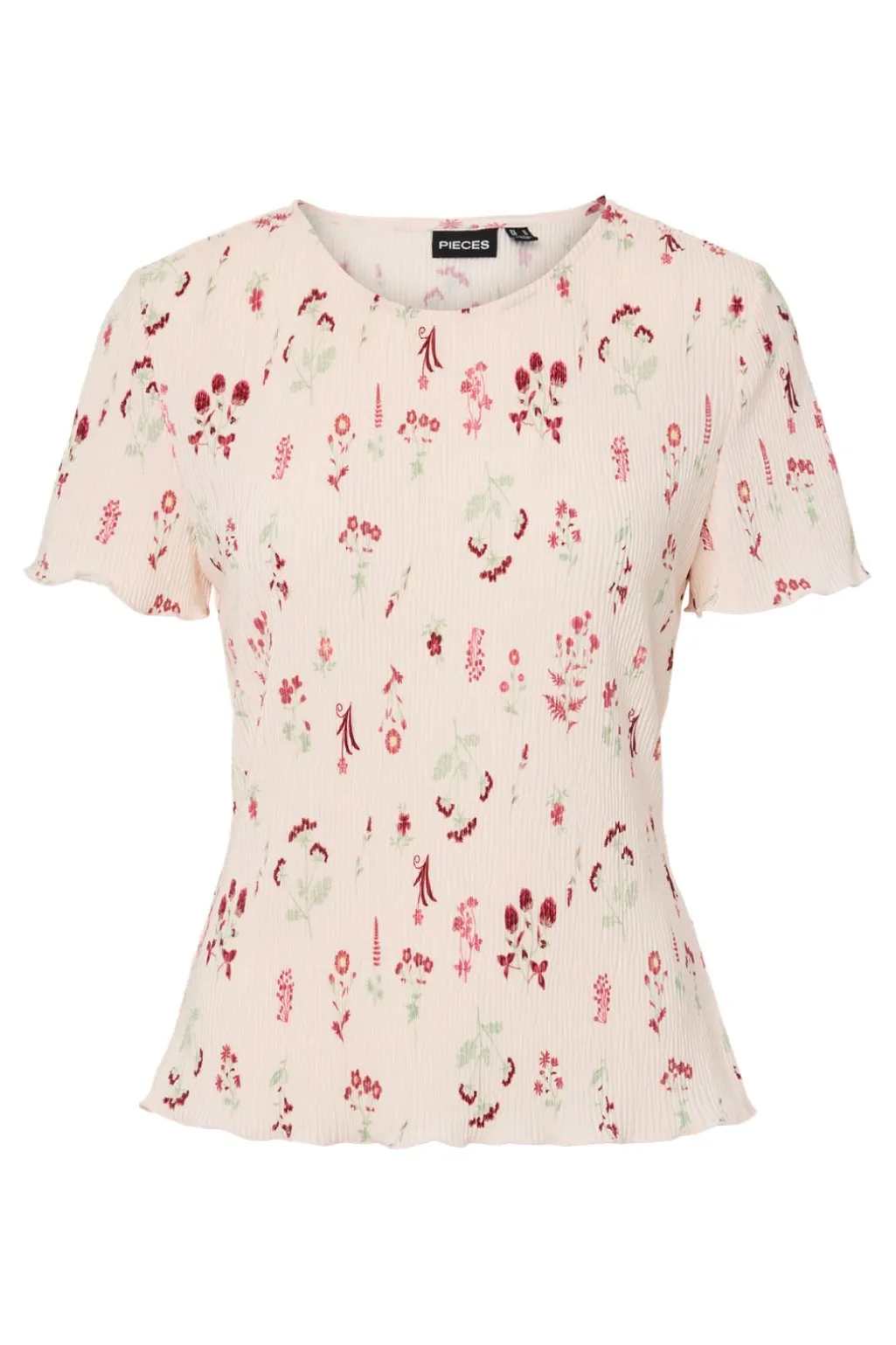 Pcflora Ss O-Neck Top Msa