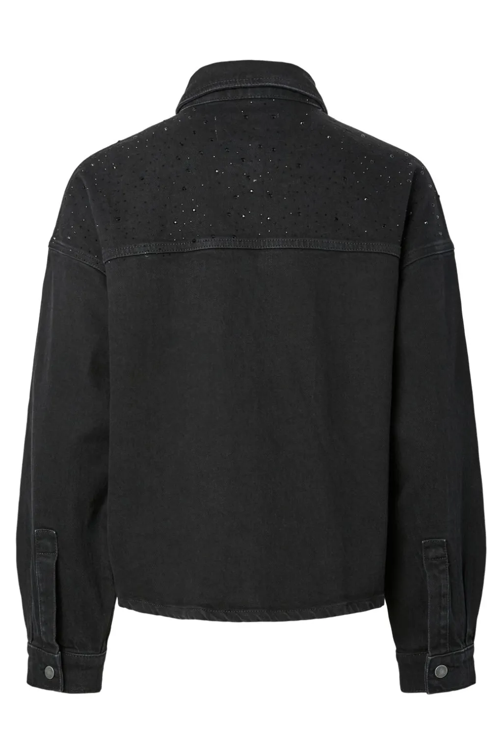 Pcgabi Ls Rhinestone Denim Shirt