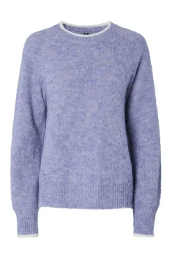Pcivy Ls O-Neck Contrast Knit
