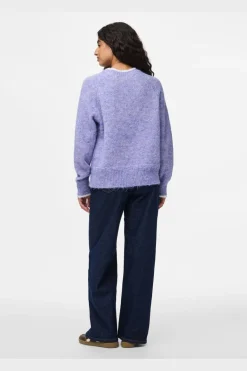 Pcivy Ls O-Neck Contrast Knit