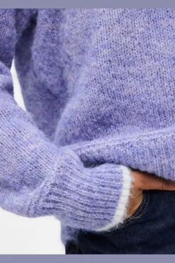 Pcivy Ls O-Neck Contrast Knit