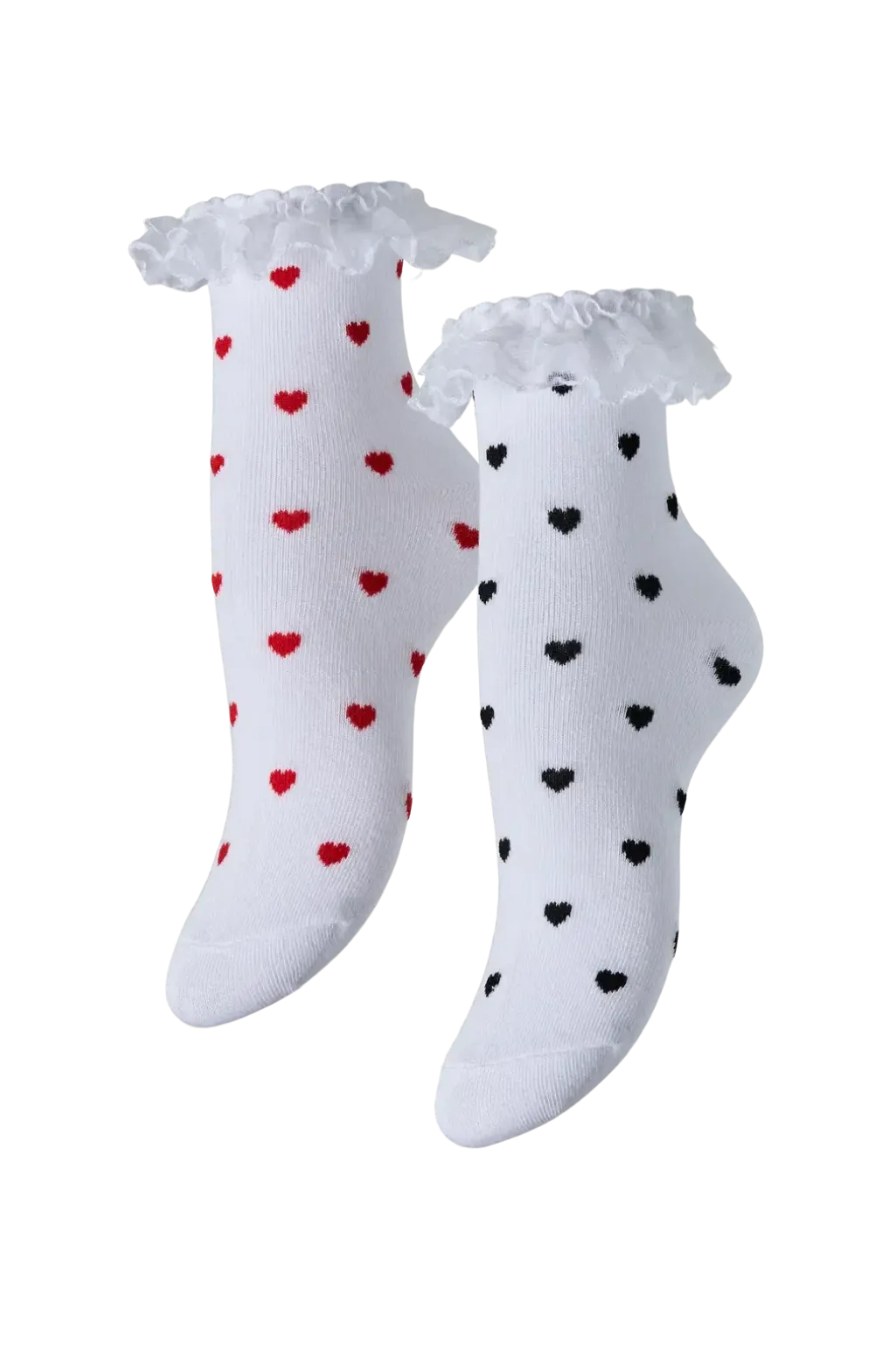 Pcjoline Xmas Lace Heart Sock 2 Pack