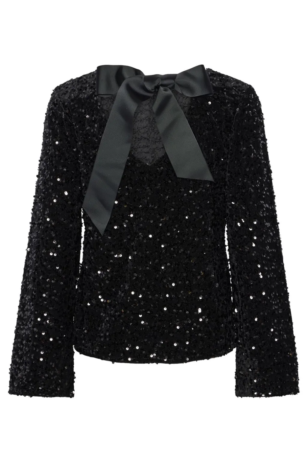 Pckam Ls Deep Back Bow Top