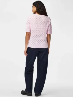 Pclelou Ss O-Neck Knit