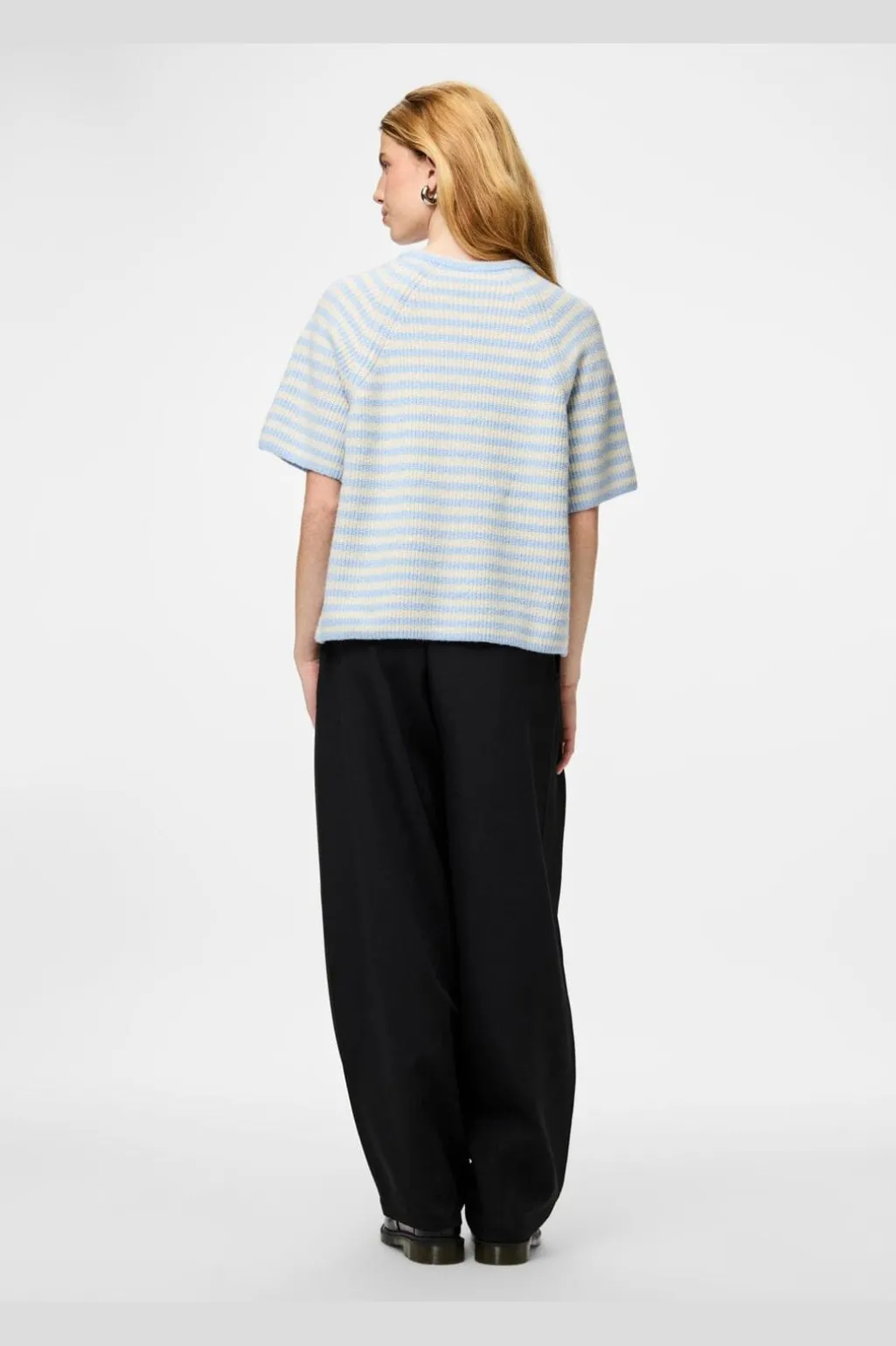 Pcmalou Ss O-Neck Stripe Cardigan Pwp