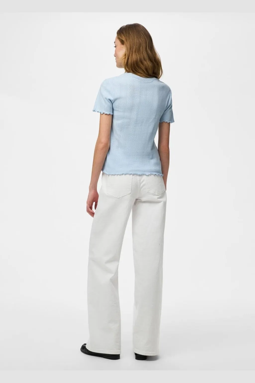Pcmarie Ss O-Neck Poin Top