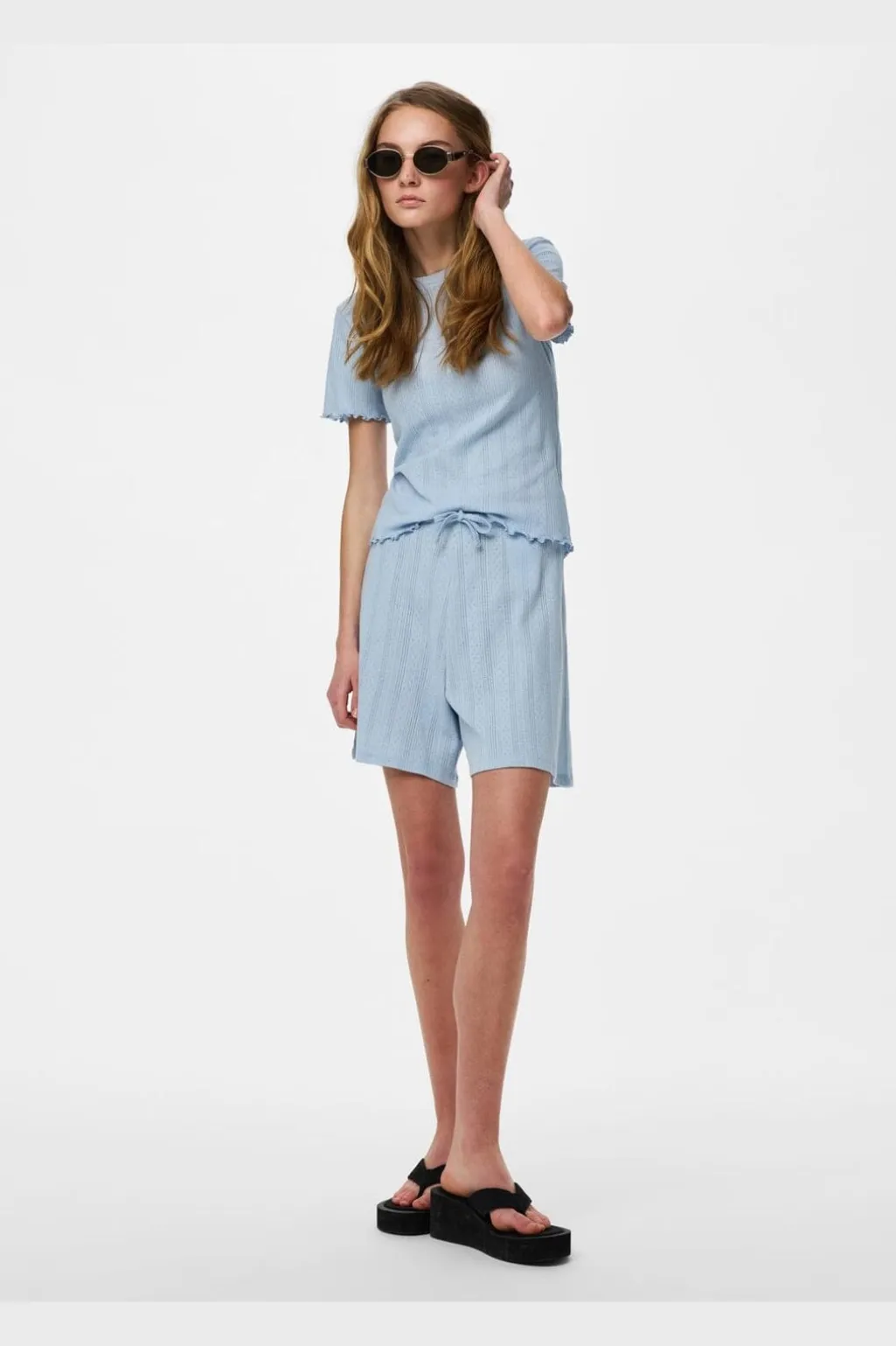 Pcmarie Ss O-Neck Poin Top