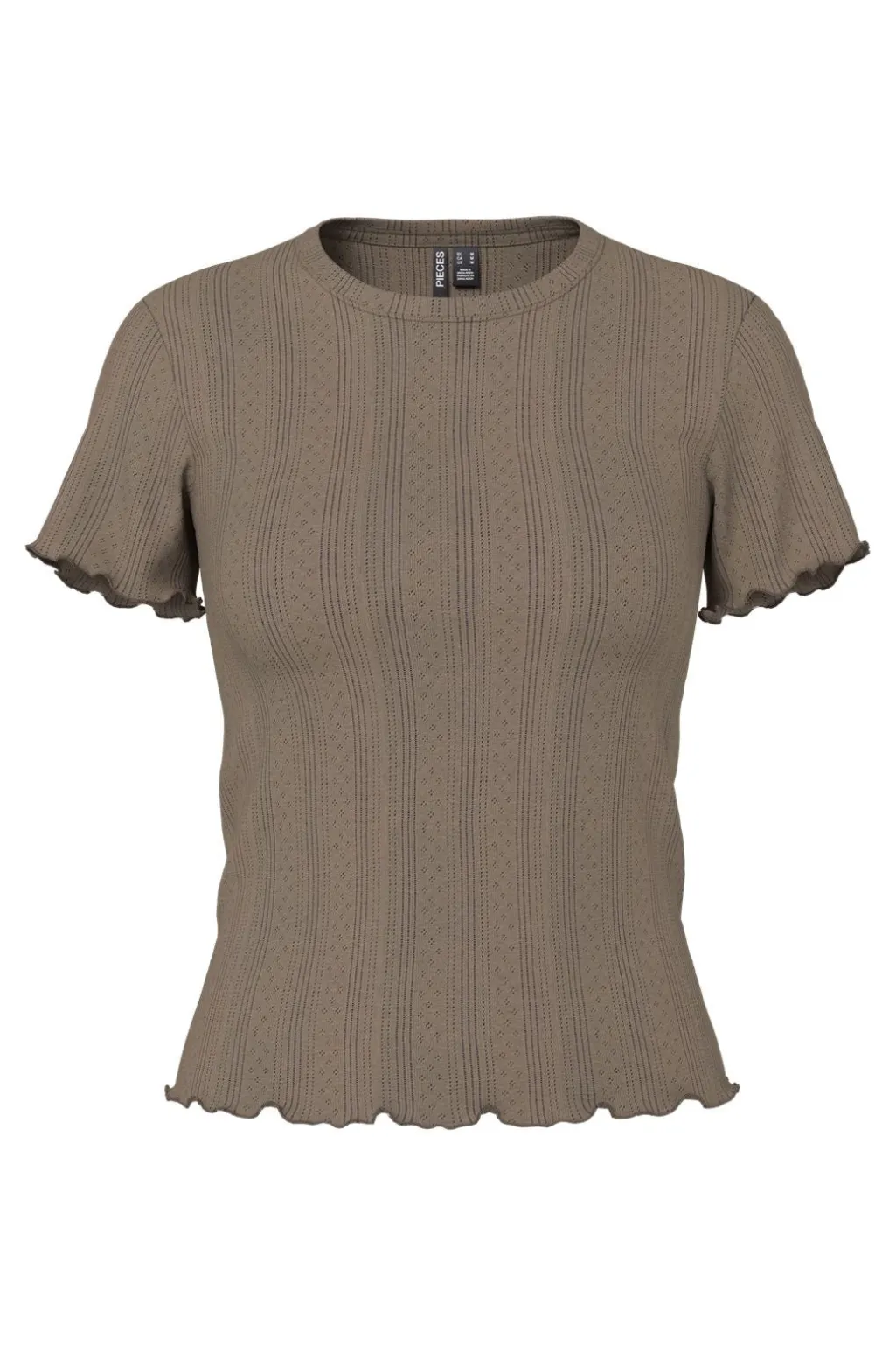 Pcmarie Ss O-Neck Poin Top