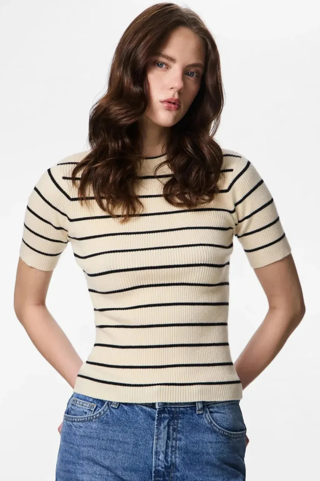 Pcmira Ss O-Neck Knit