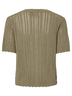 Pcnuka Ss O-Neck Knit Cardigan