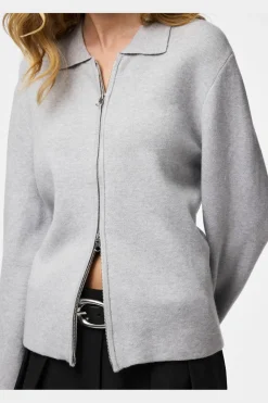 Pcraja Ls Zip Knit Cardigan