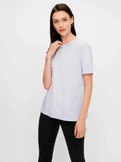 PcRia SS Fold Up Solid Tee