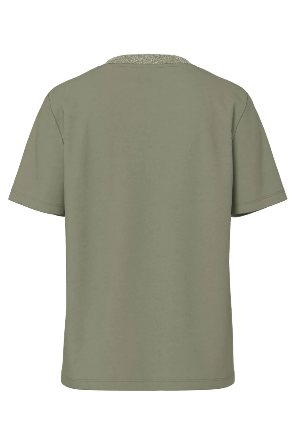Pcria Ss Lurex Neck Tee