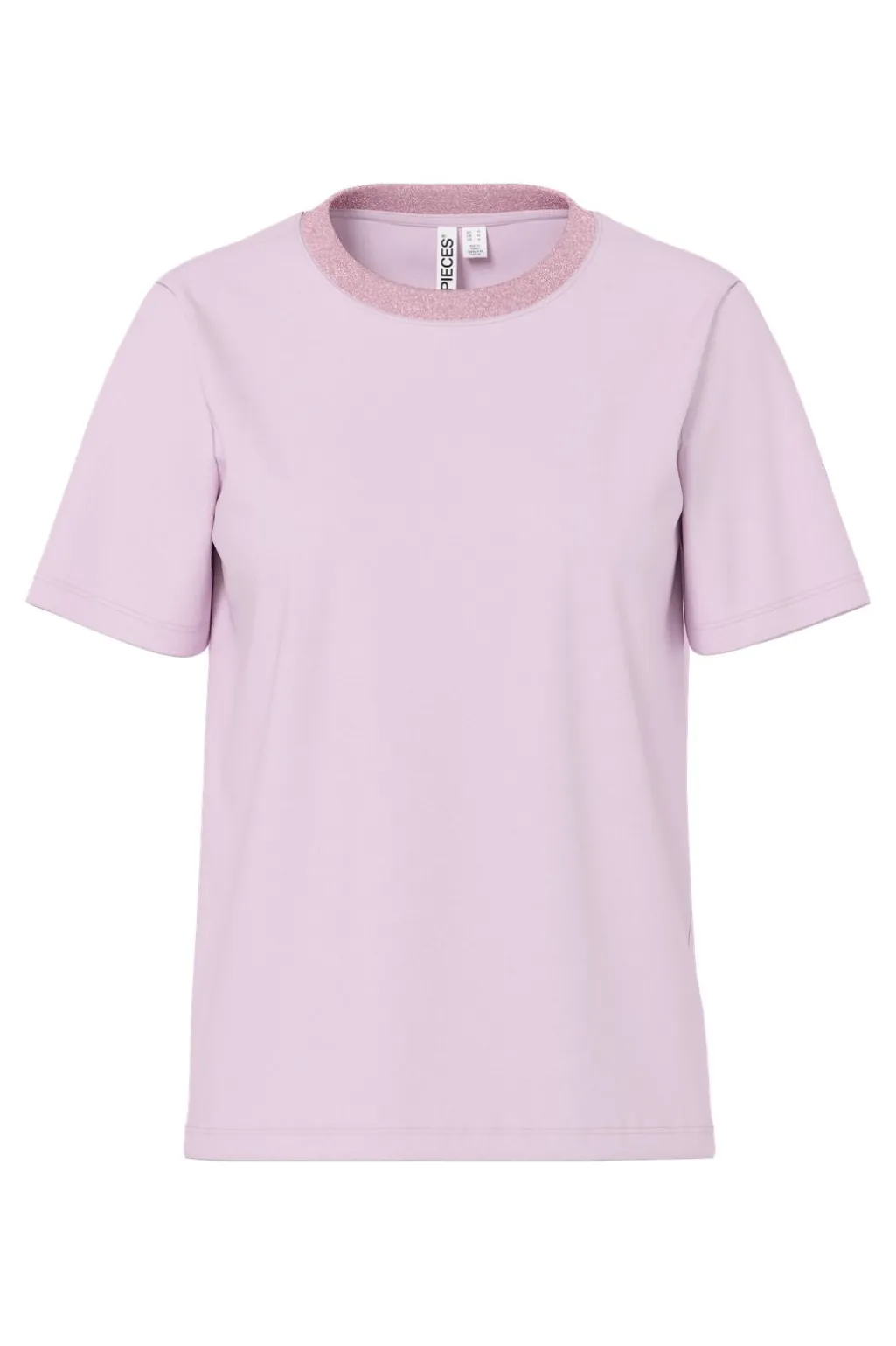 Pcria Ss Lurex Neck Tee