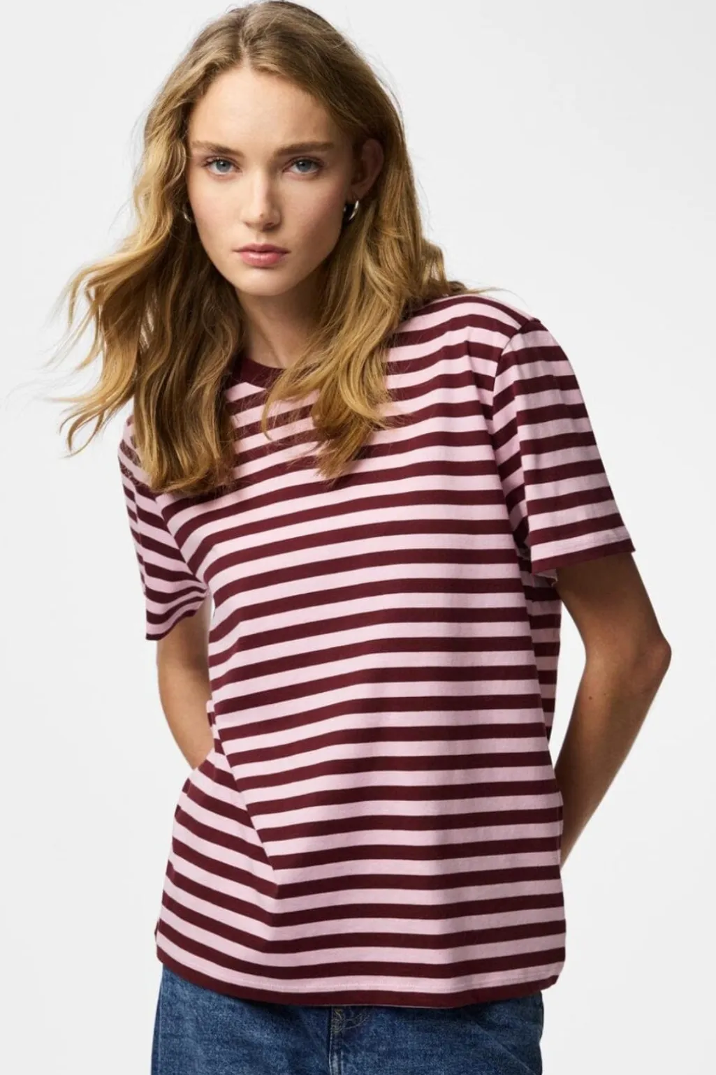 Pcria Ss Tee Multicol Stripes