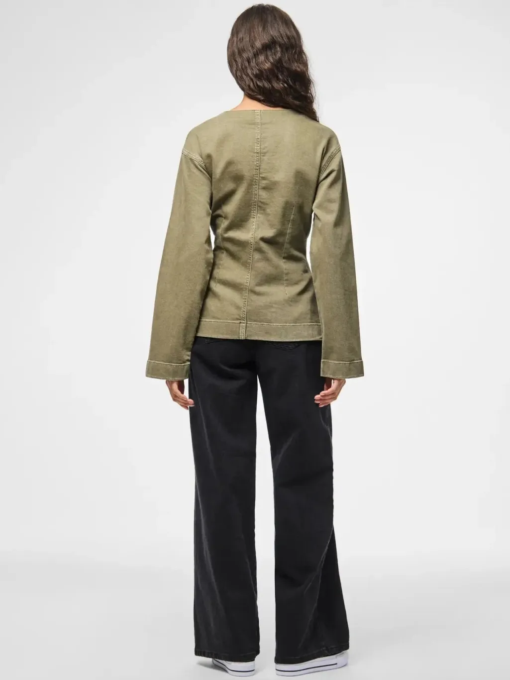 Pcsilke Ls Col Denim Shirt