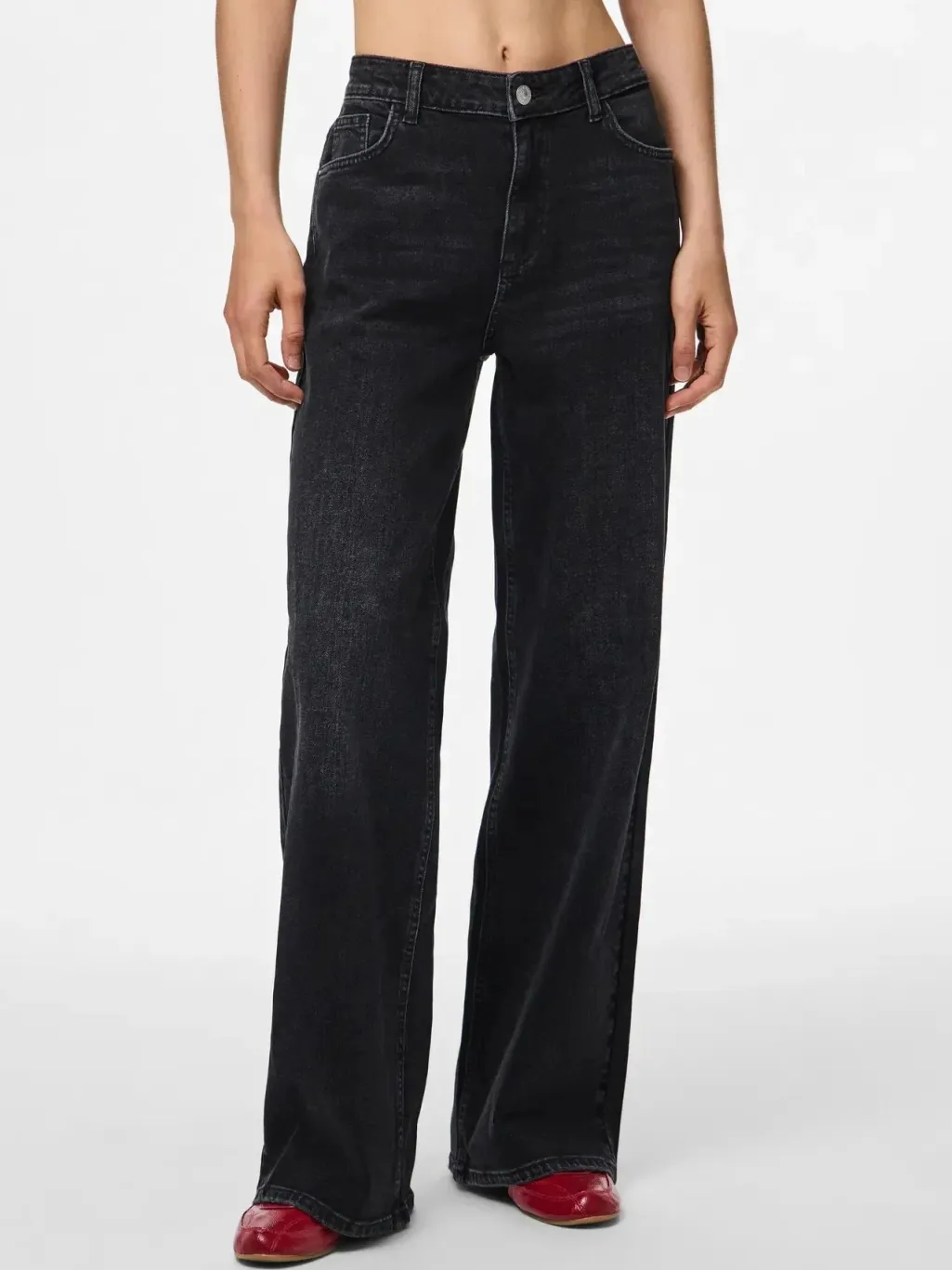 Pcsilke Wide Jeans Bl