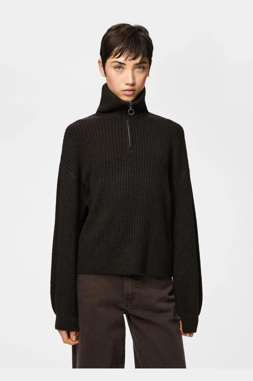 Pcsilly Ls Half Zip Knit