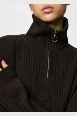 Pcsilly Ls Half Zip Knit