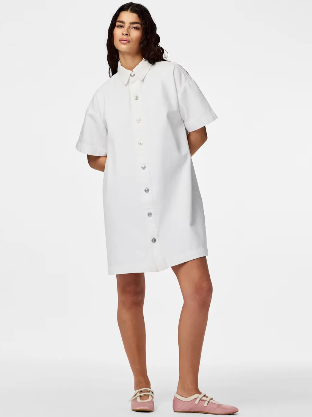 Pcsky Ss A-Shape Denim Dress