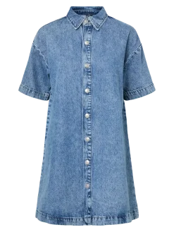 Pcsky Ss A-Shape Denim Dress