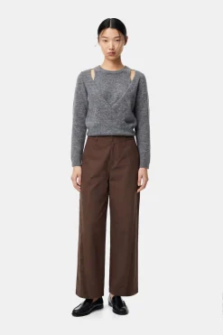Pctea Lace Detail Wide Pant