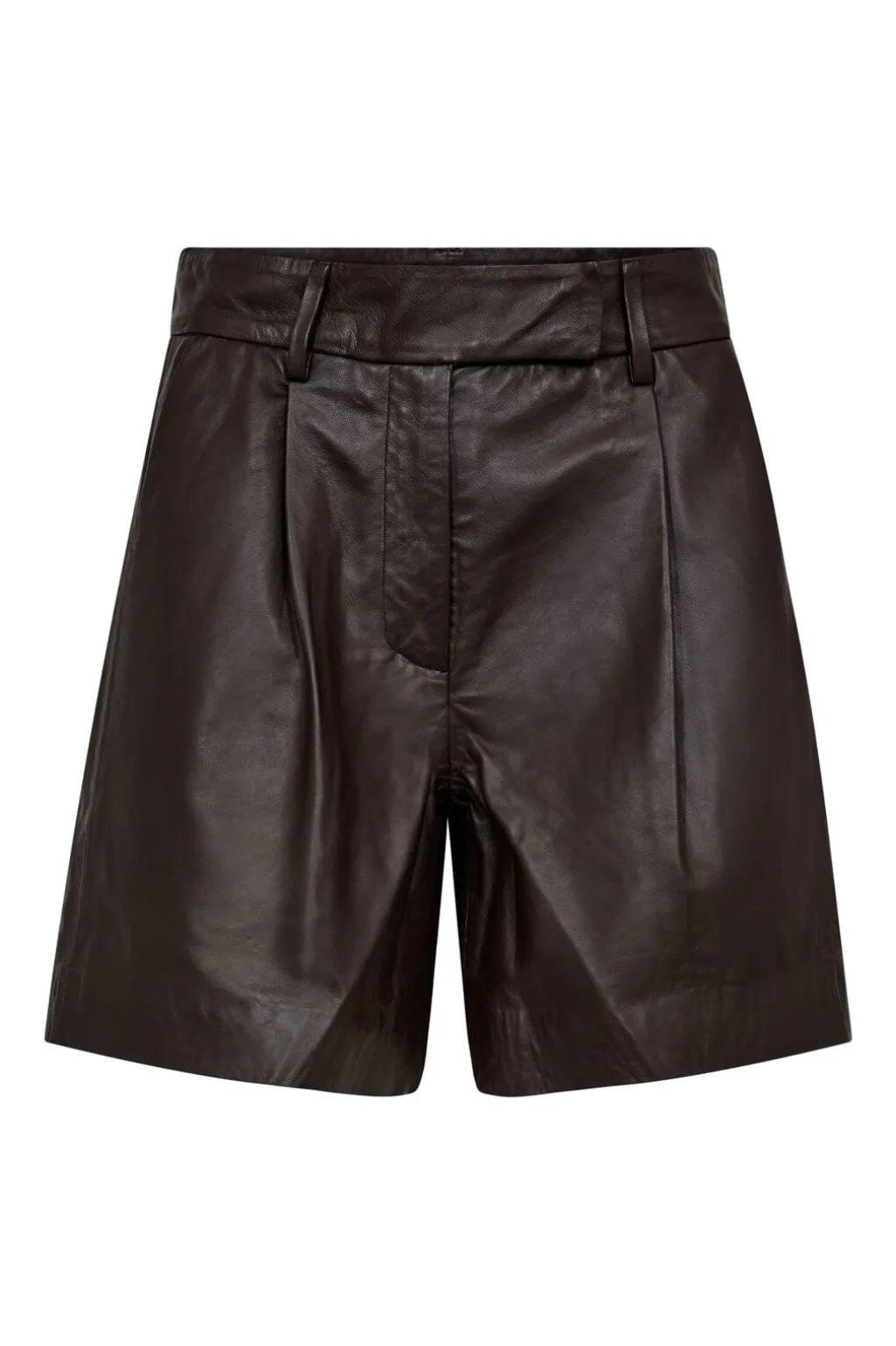 Phoebecc Leather Pleat Shorts 31458