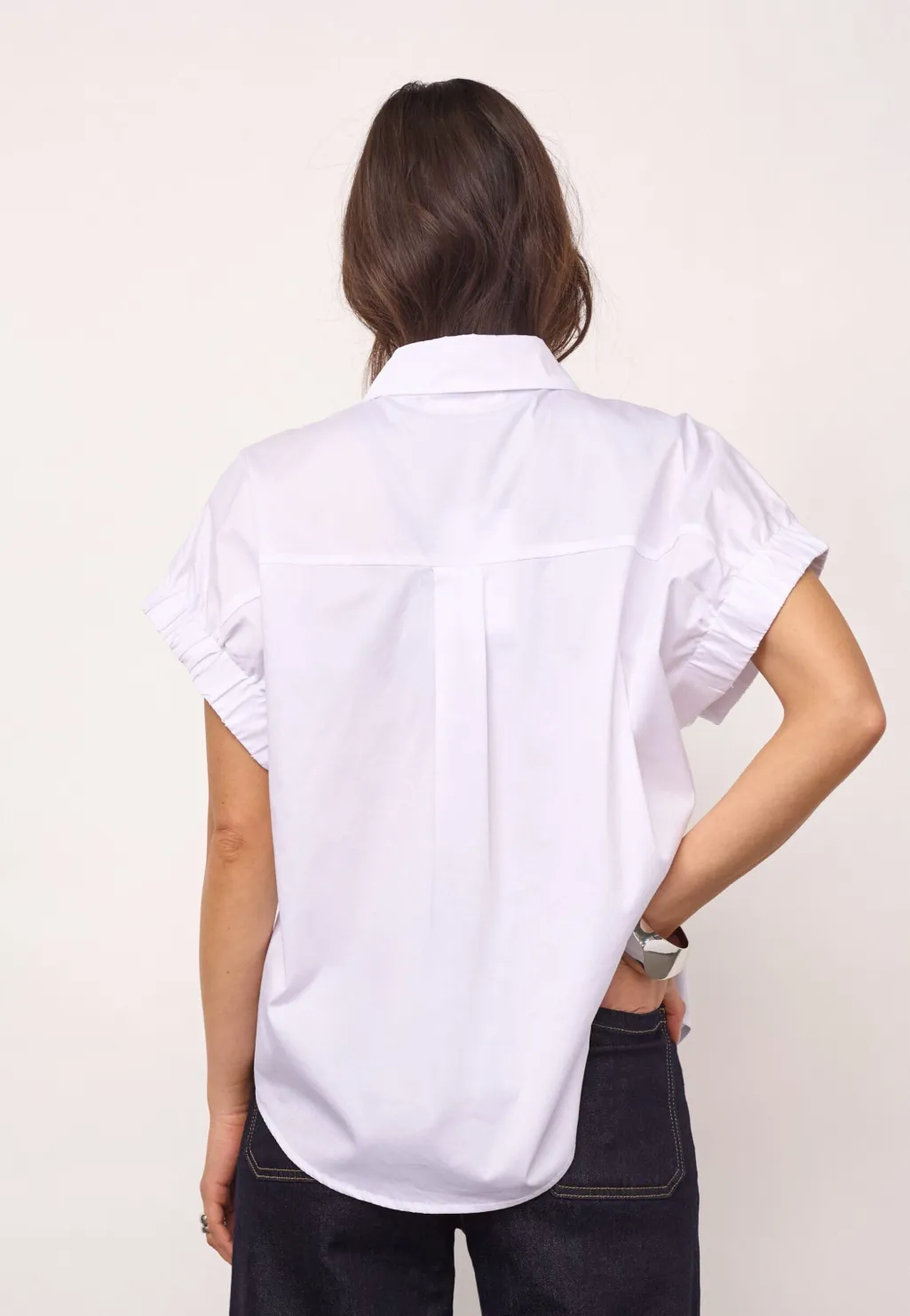 Poppycc Elastic Cuff Ss Shirt 500053