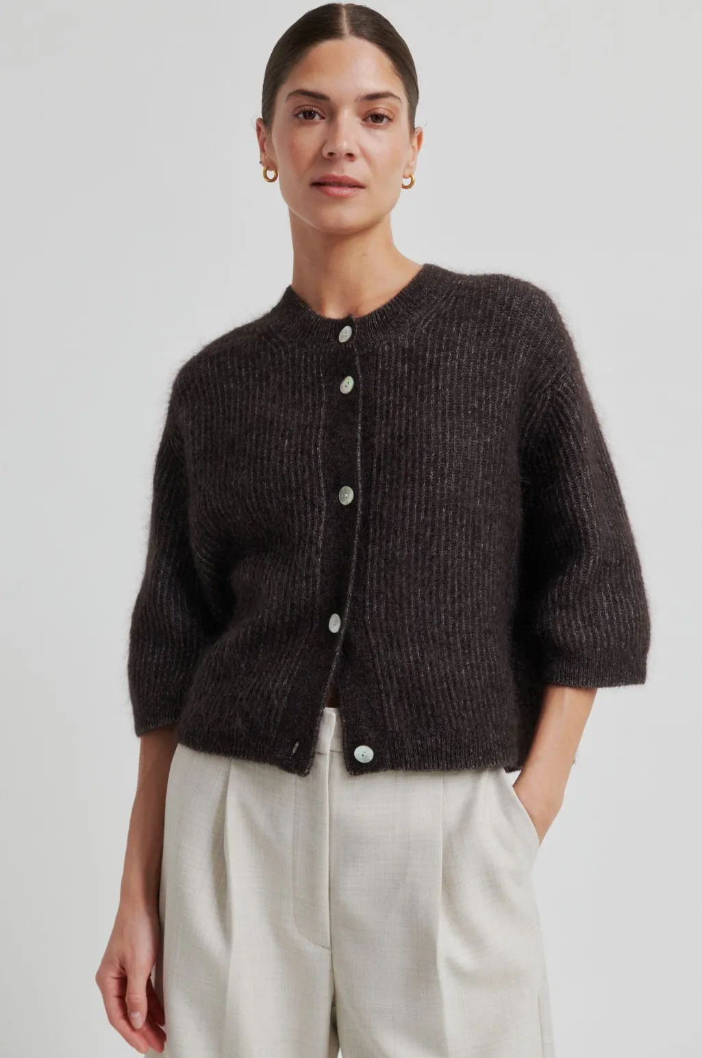 Sfandrea Knit Rib Cardigan 58367