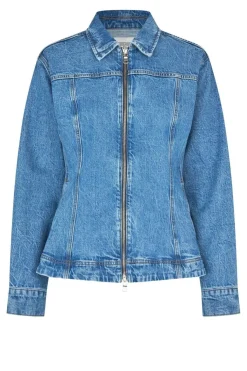 Sfbelton Peplum Denim Jacket 60444