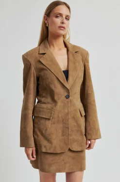Sfsuellen Fitted Suede Blazer 60521