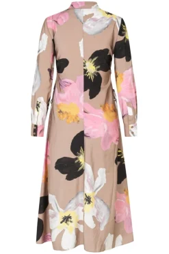 Sg2070 Light Fluid Ecovero, Waist Gather Shirt Midi Dresssg-pf25-d146-2070