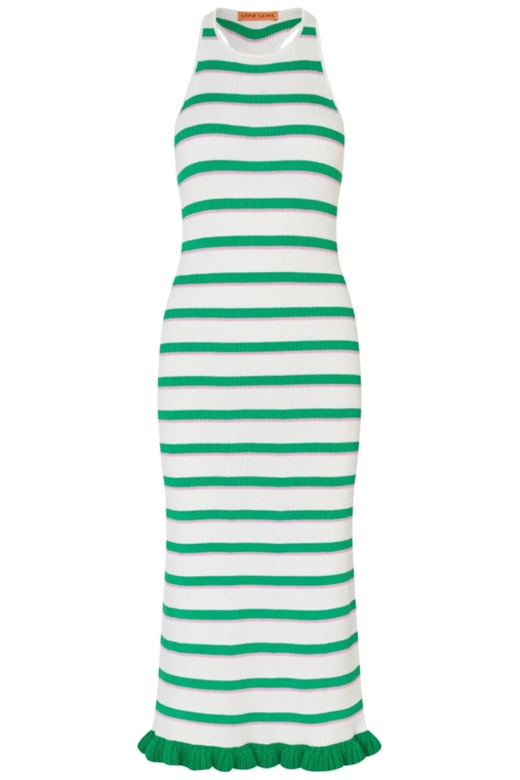 Sg2383 Lightweight Knit, Ruffle Tank Dresssg-pf25-d147-2383