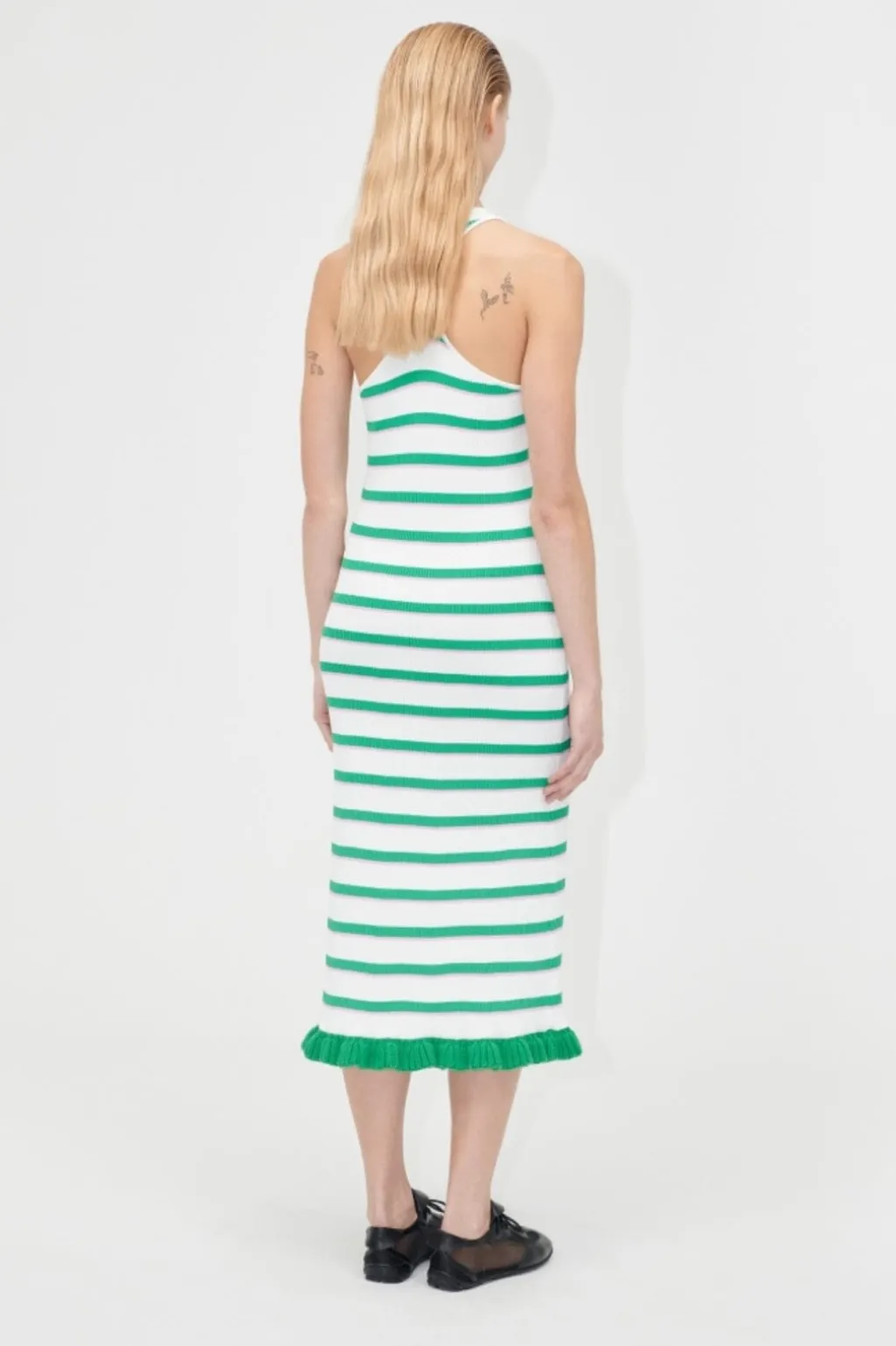 Sg2383 Lightweight Knit, Ruffle Tank Dresssg-pf25-d147-2383