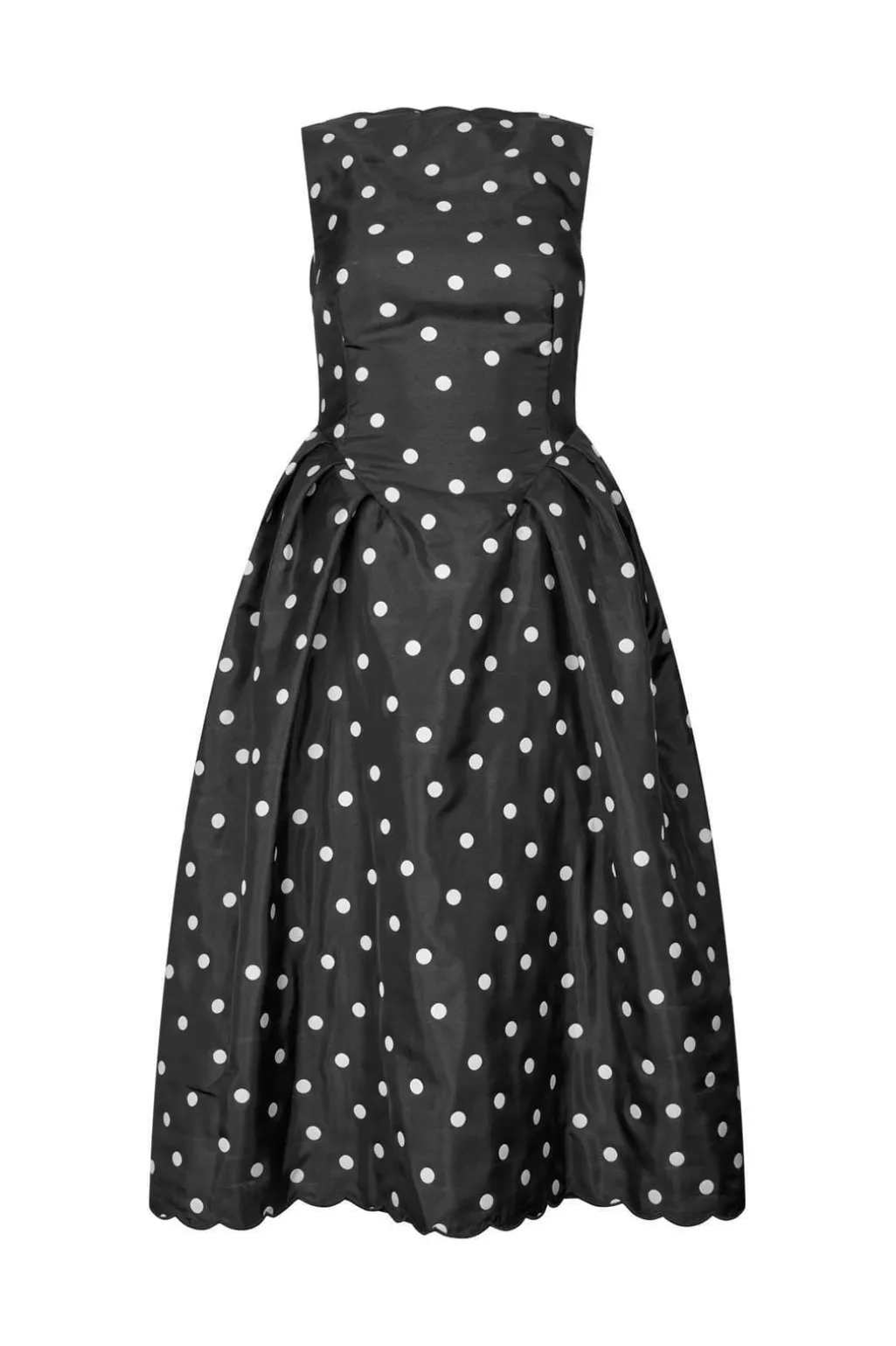 Sg2451 Quilted Dots, Voluminous Midi Dresssg-ps26-d199-2451