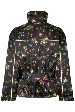 Sg2407 Satin Ruffle, Cinched Aviator Bomber Jacketsg-aw25-j056-2407