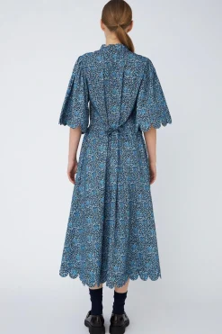 Snall Over Printed Midi Dressse53-4250