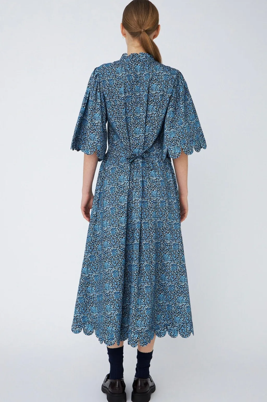Snall Over Printed Midi Dressse53-4250