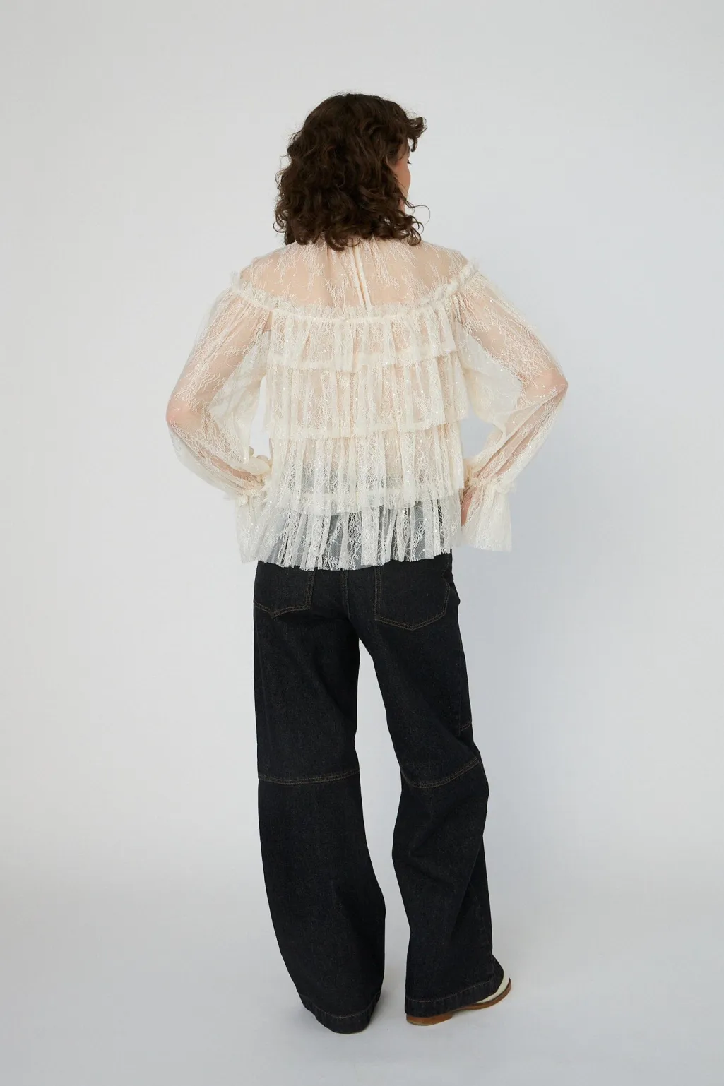 Snsheer Frill Lace Blousels54-2504