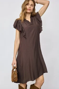 Sunrisecc Frill Crop V-Dress 46101