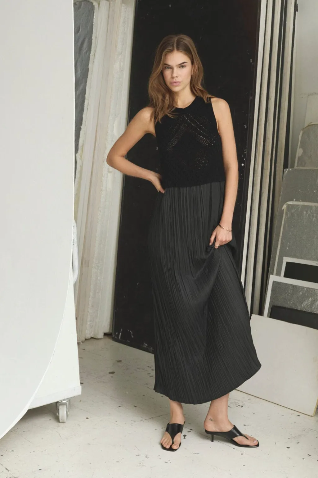 Tammycc Plissé Mix Dress 46059