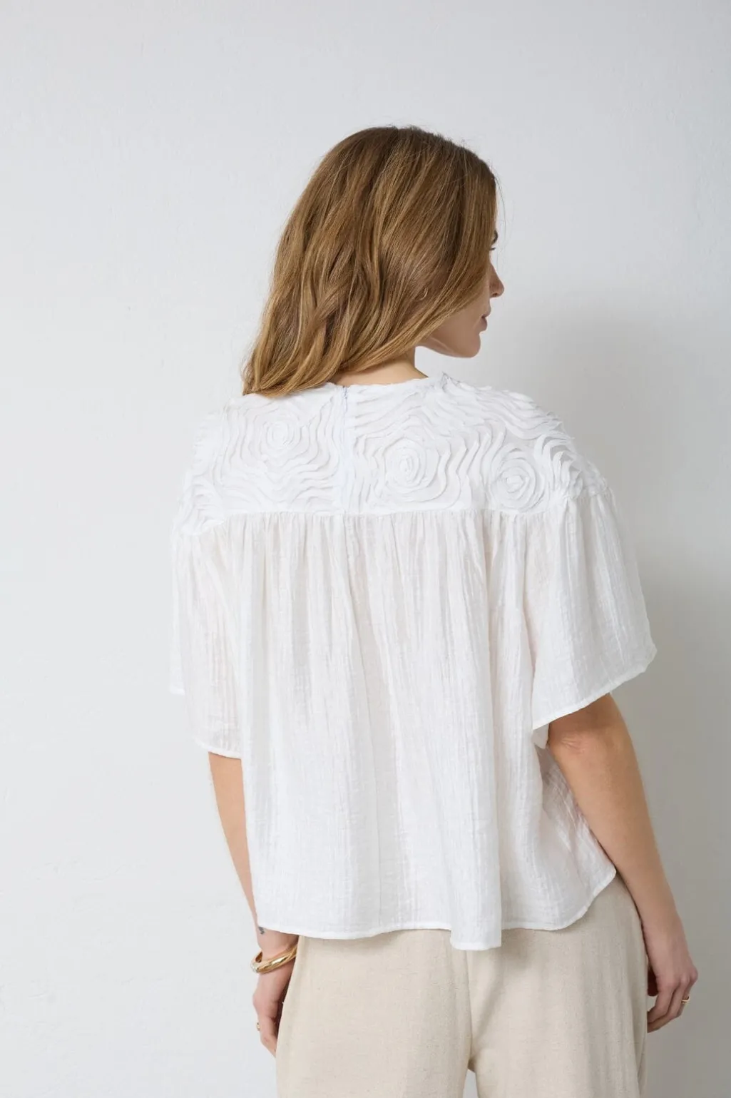 Tassycc Flower Ss Blouse 45072