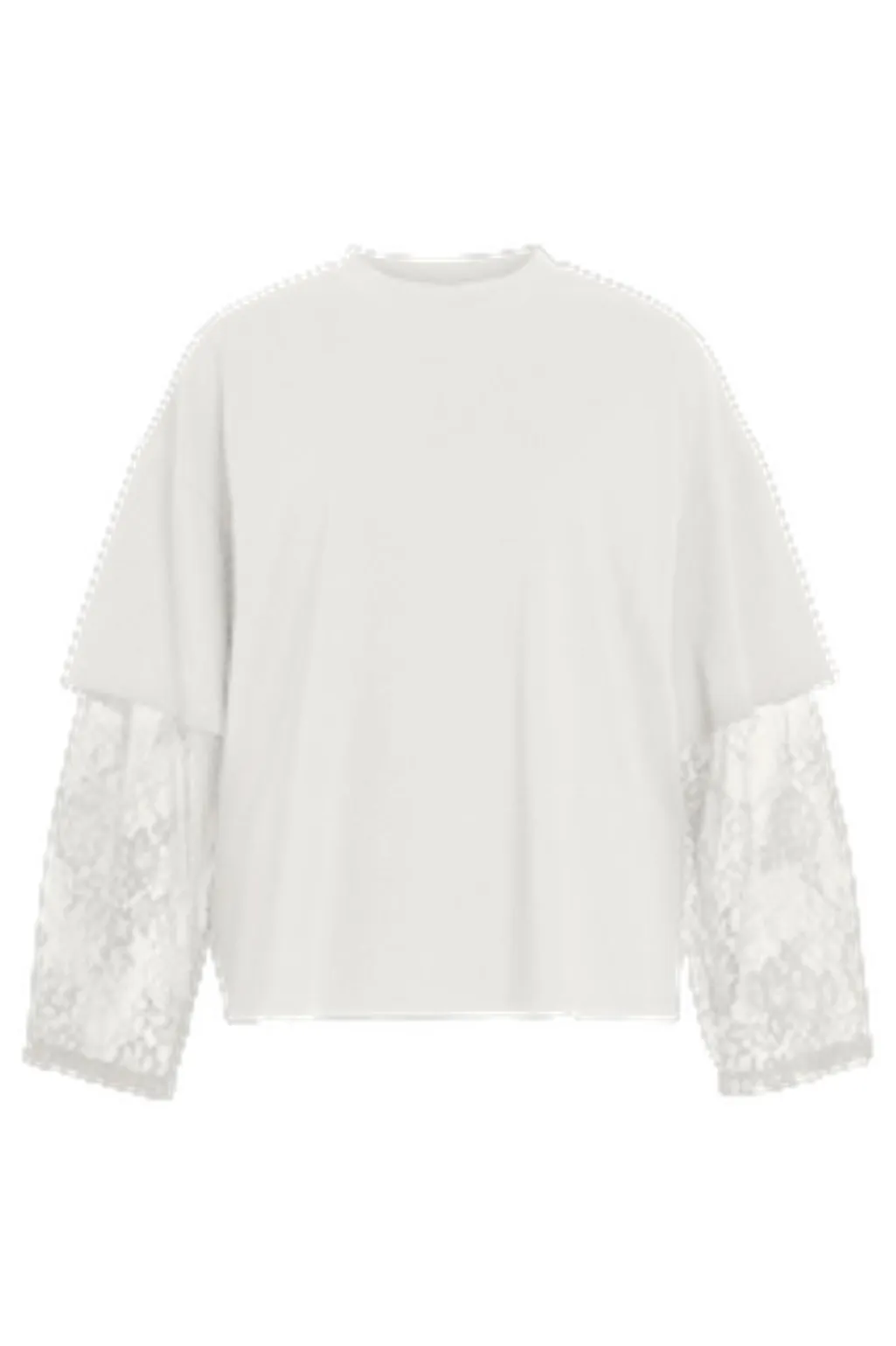 Viabia L/S Lace Sleeve T-Shirt